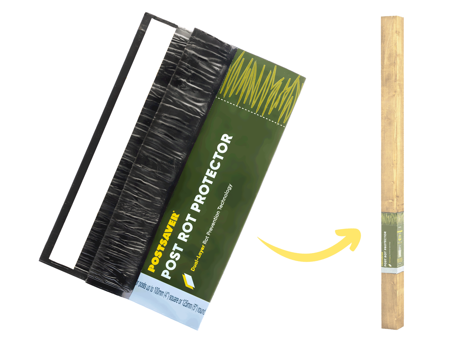 Pro-Wrap Standard - Fence Post Rot Protection Wrap | Postsaver Shop